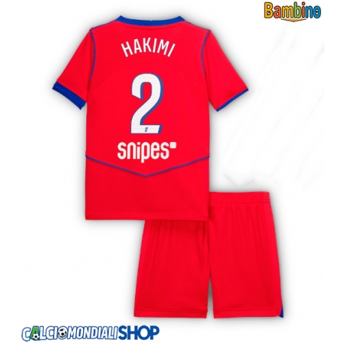 Maglie da calcio Paris Saint-Germain Achraf Hakimi #2 Terza Maglia Bambino 2025-26 Manica Corta + Pantaloni corti)